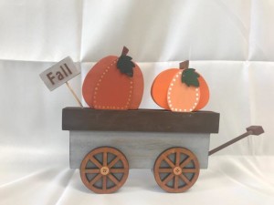 Wagon with pumpkins